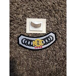 Harley Davidson Owners Group HOG 1993 Annual Membership Rocker Patch‎ and Pin